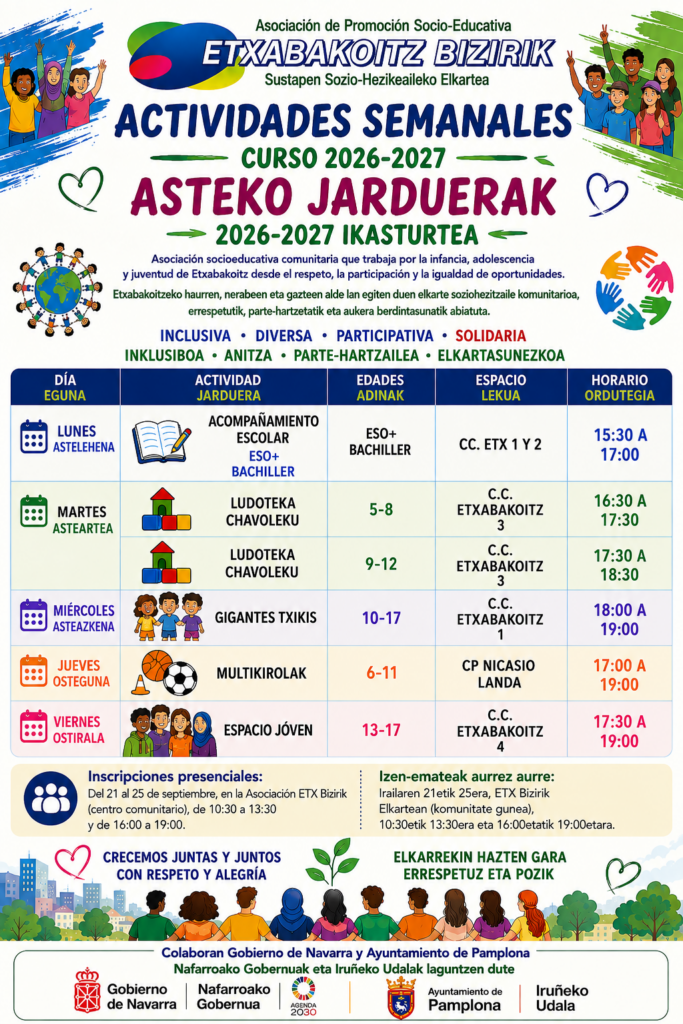 Programa Actividades Curso Escolar 2026-27